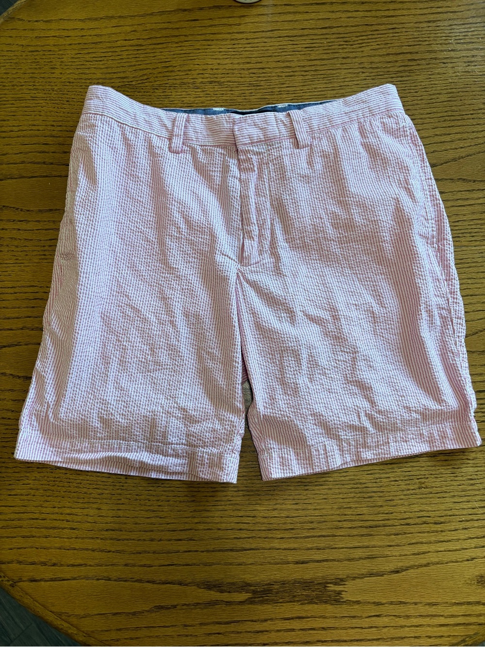 Banana Republic Pink Seersucker Bermuda Shorts